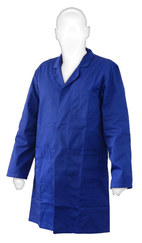 Blue Castle warehouse / lab coat